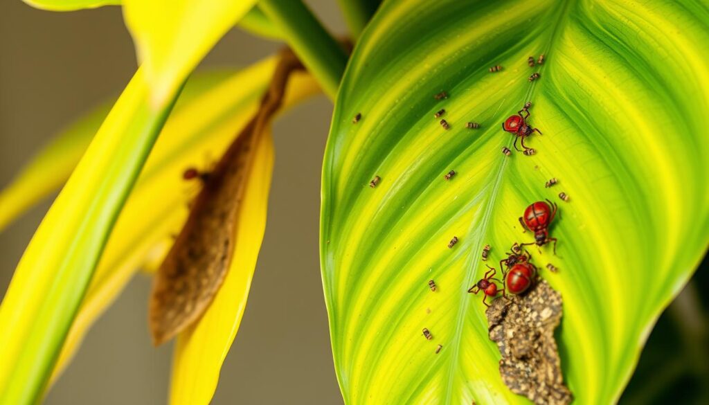 Monstera pest infestation