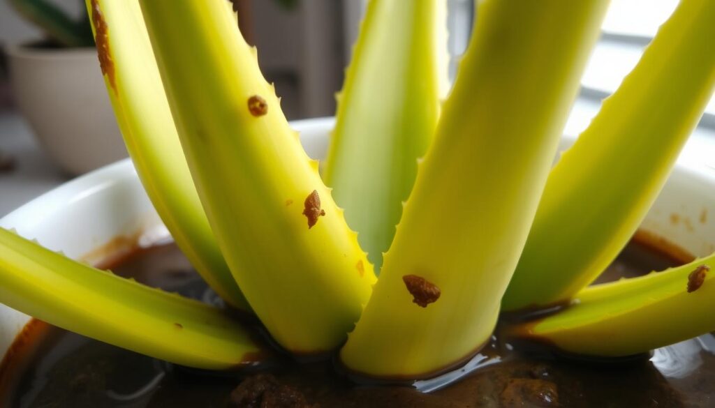 Overwatered Aloe Plant