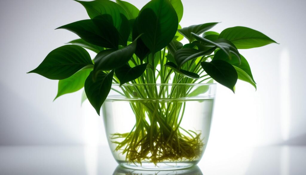 Pothos plant in water