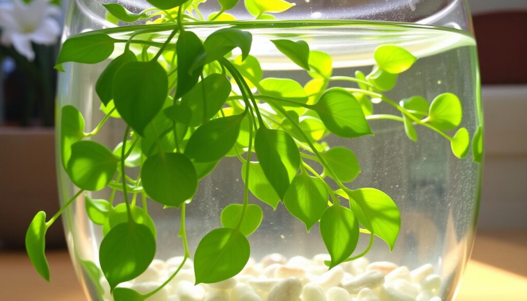 Pothos plant in water