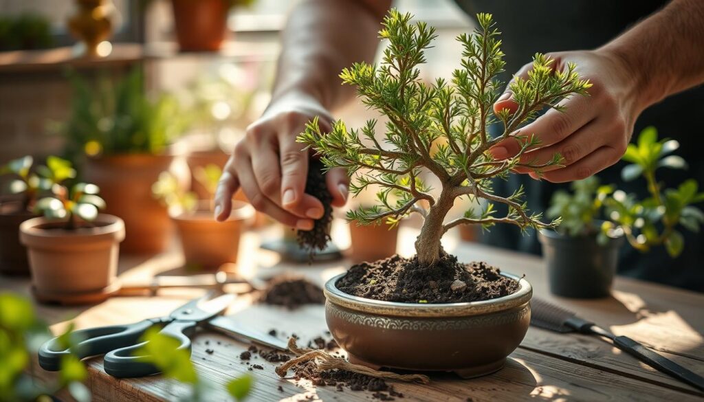 Repotting Juniper Bonsai