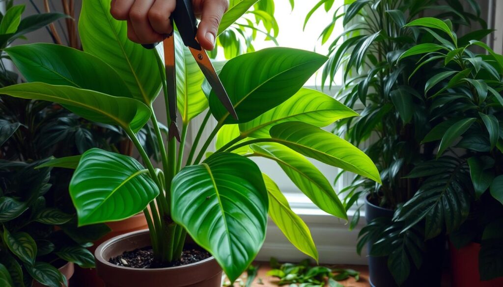 Rubber plant pruning