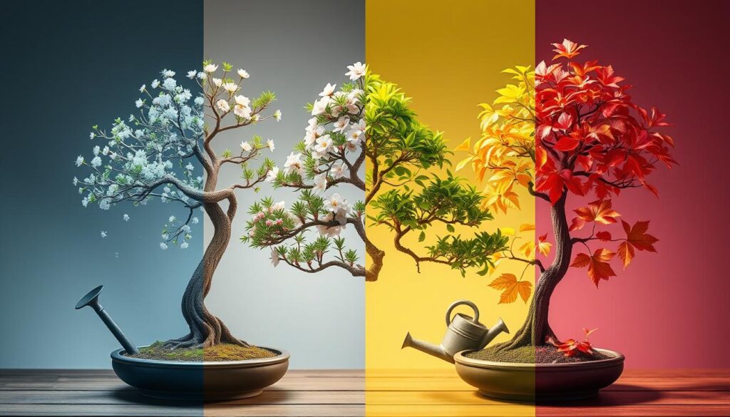 Seasonal bonsai watering