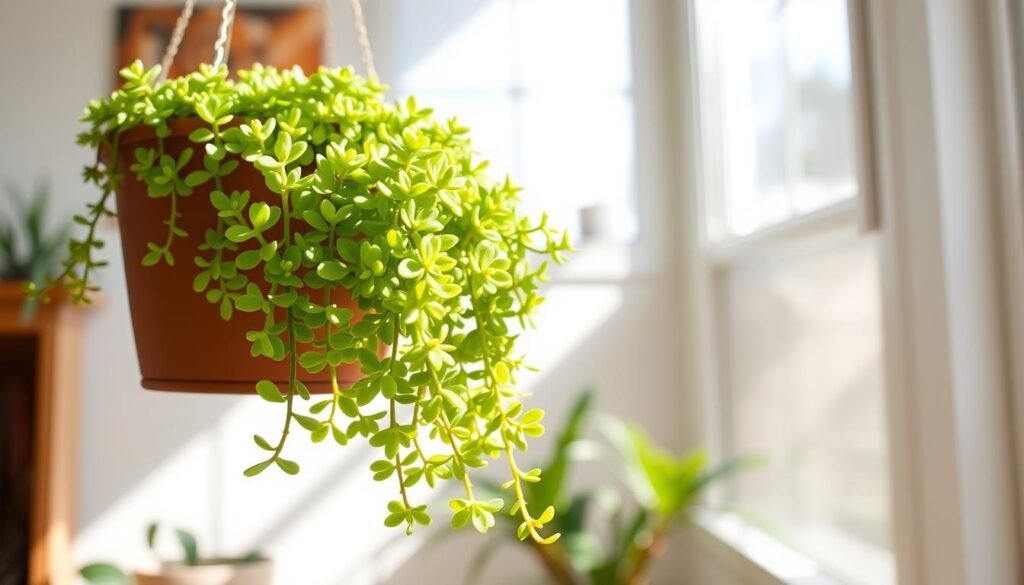 Sedum morganianum in bright light