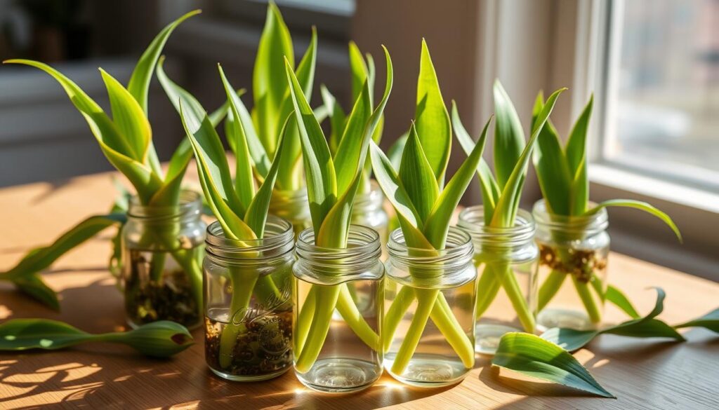 Snake plant propagation