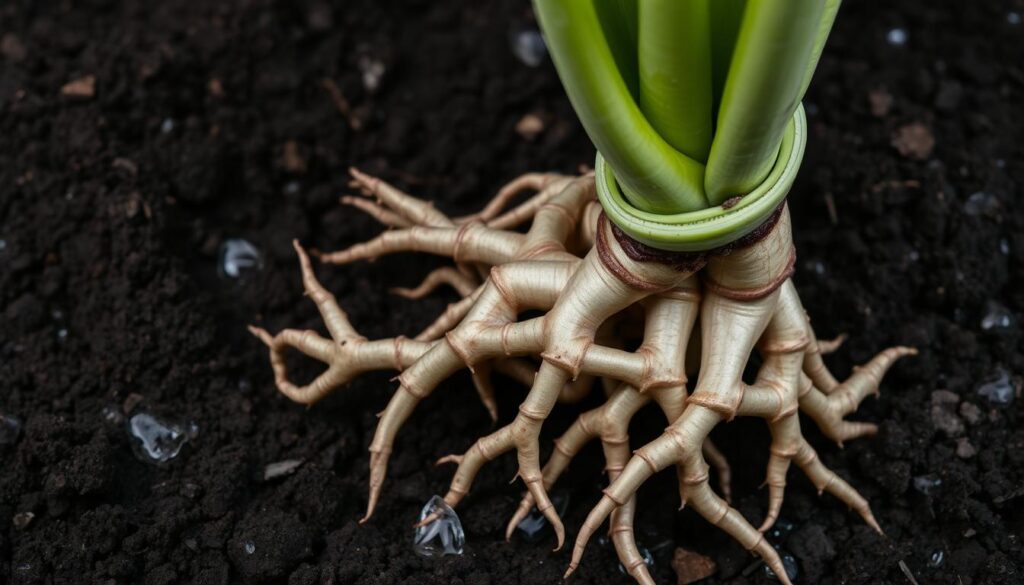 Snake plant roots