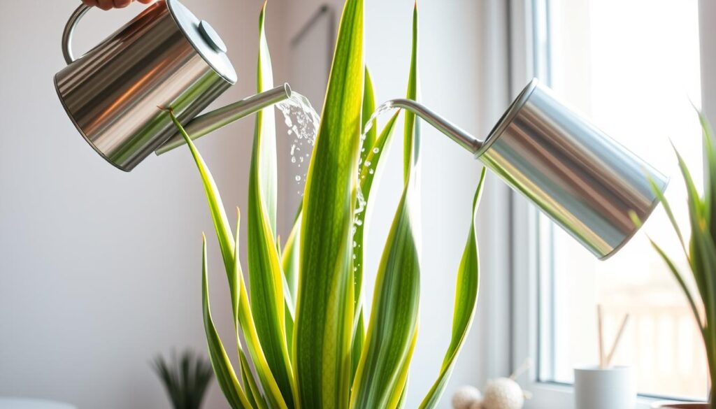 Snake plant watering