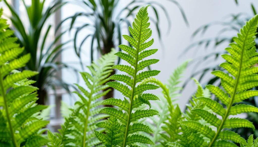 Staghorn fern leaves