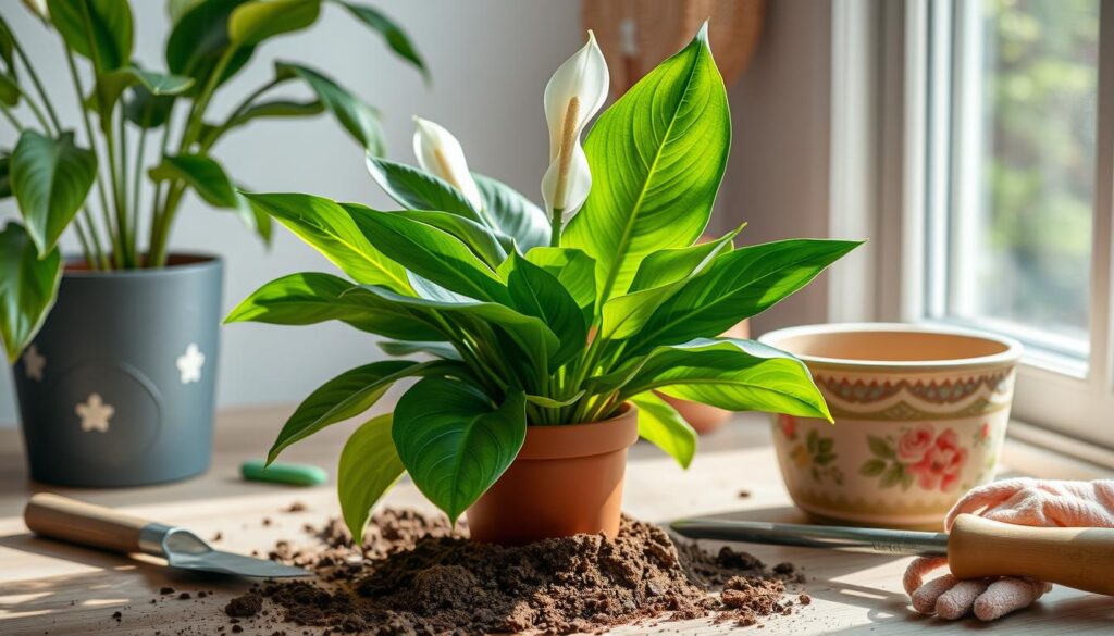 Transplanting Peace Lily