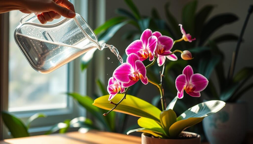 Watering Phalaenopsis Orchid