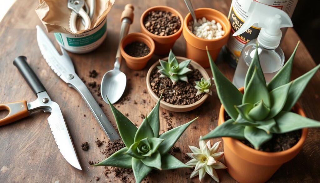 aloe plant propagation tools