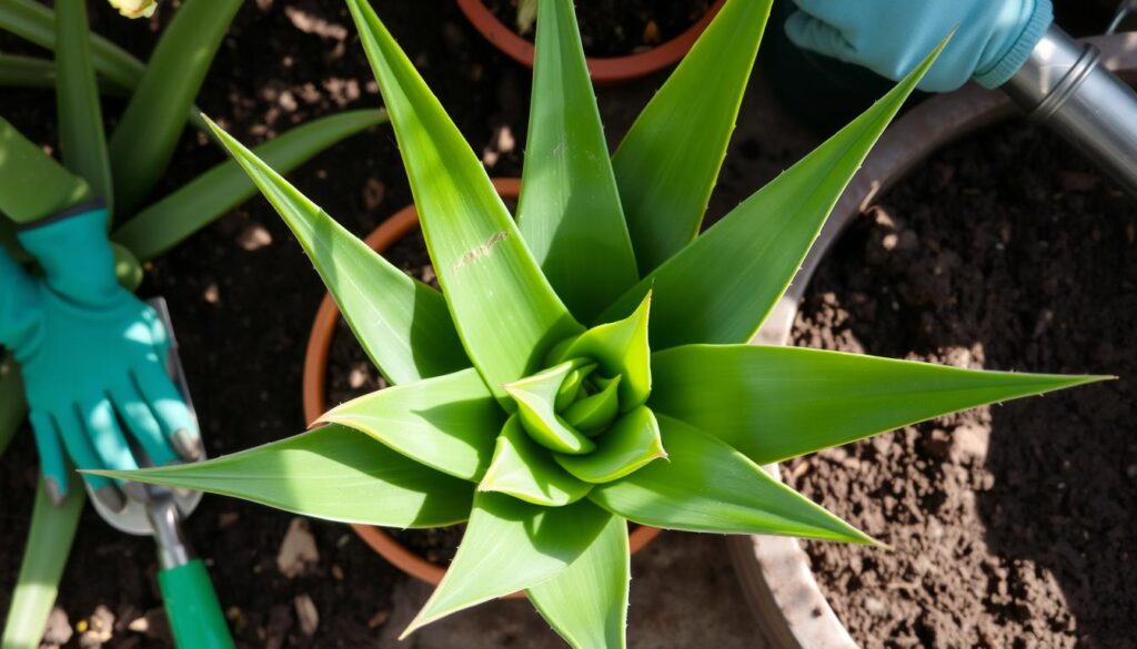 aloe plant repotting