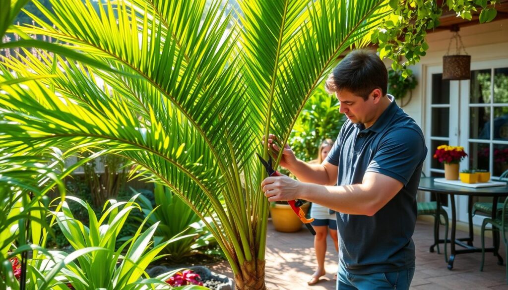 areca palm pruning