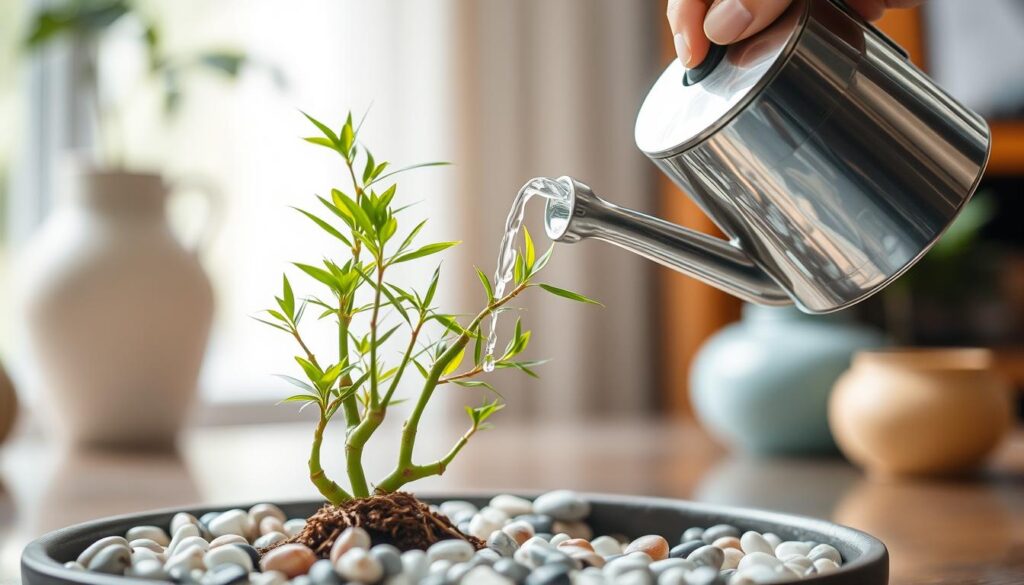 bonsai bamboo plant watering