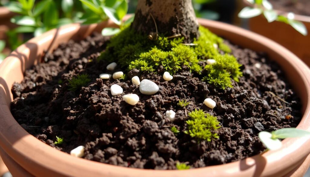 bonsai soil and pots