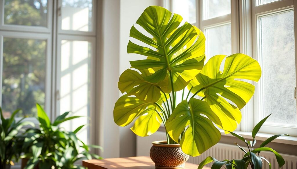 bright indirect light for monstera