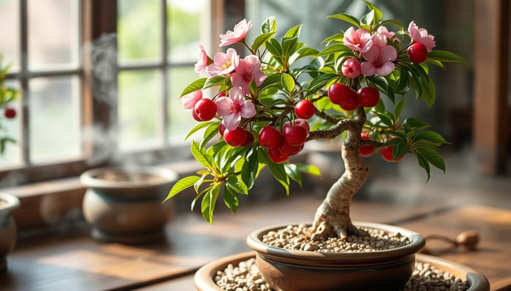 cherry bonsai fruit tree