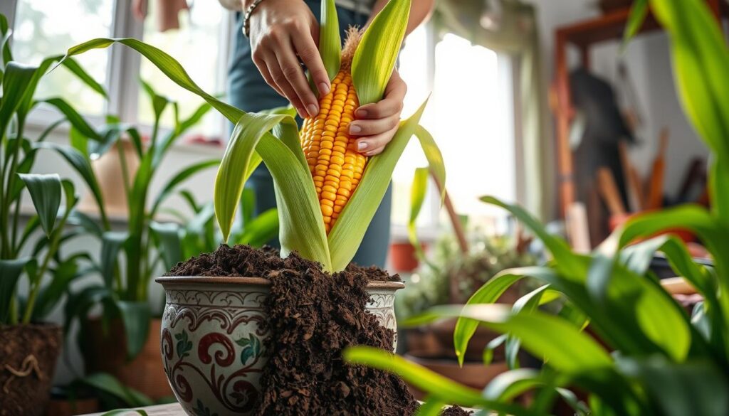 corn plant repotting