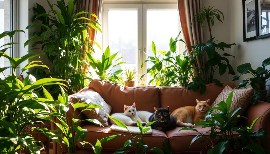 creating a safe home for cats with zz plants