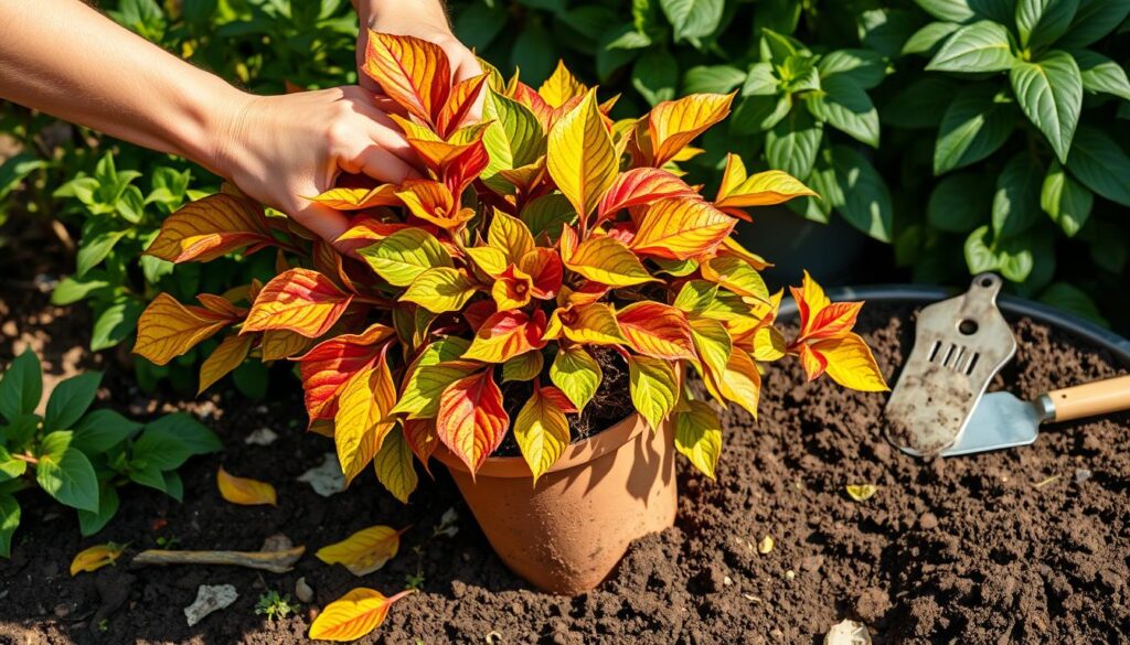 croton repotting