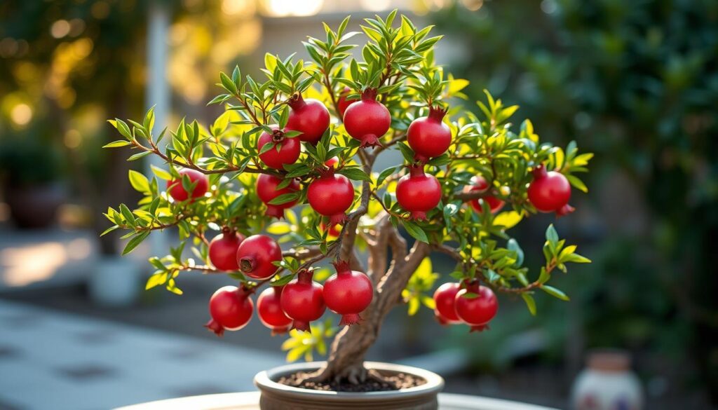 decorative bonsai pomegranate tree