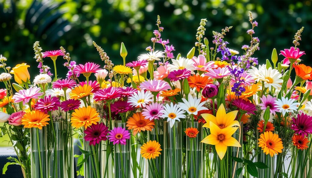 flower water tube arrangements