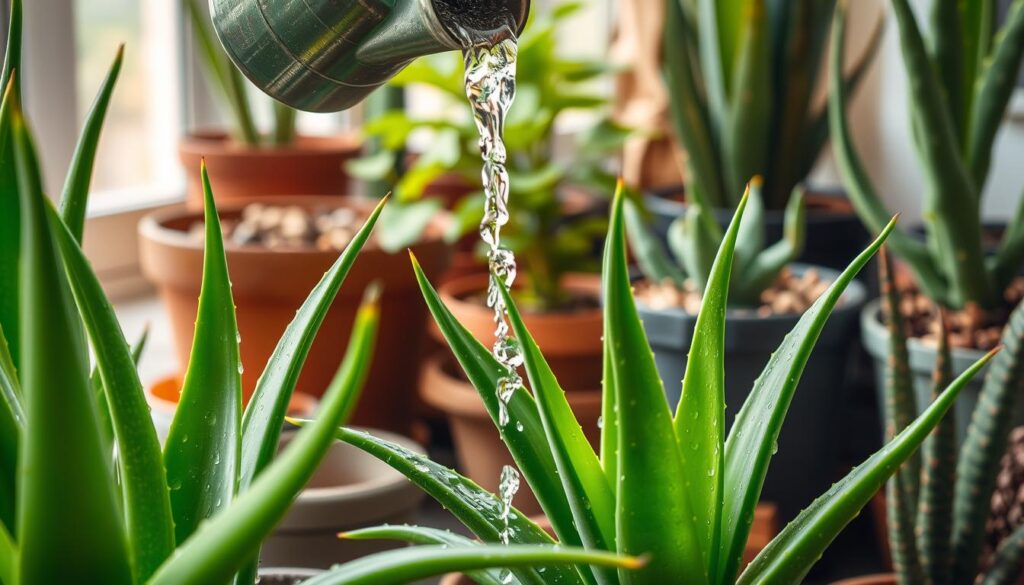 how to water aloe plant