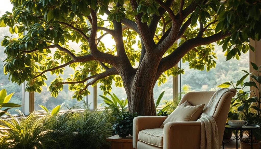 indoor tree reading nooks