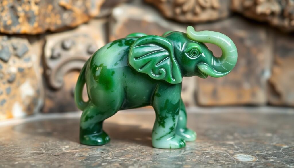 jade elephant carving