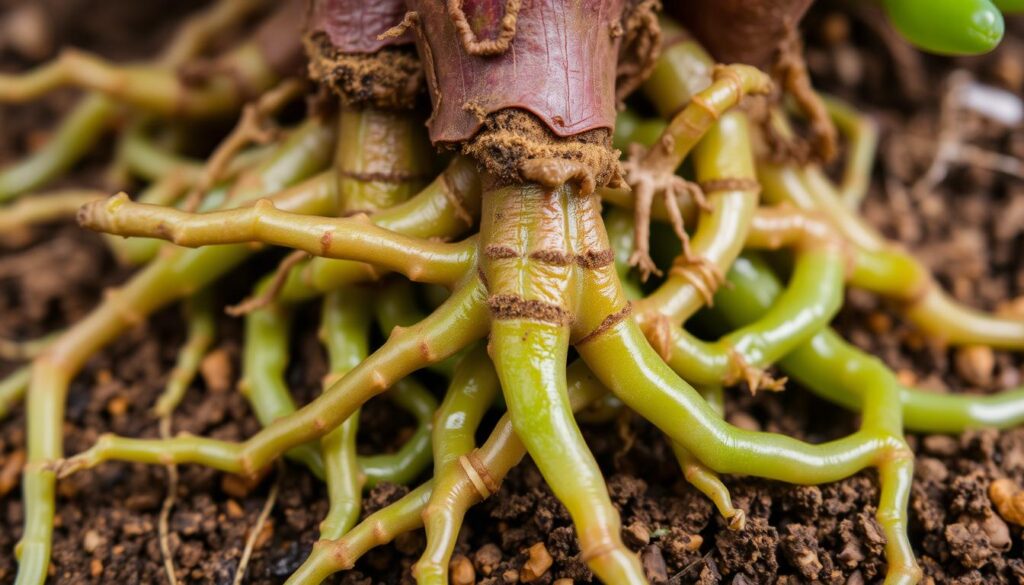 jade plant roots