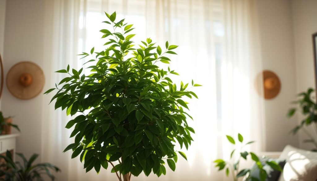 money tree in bright indirect sunlight