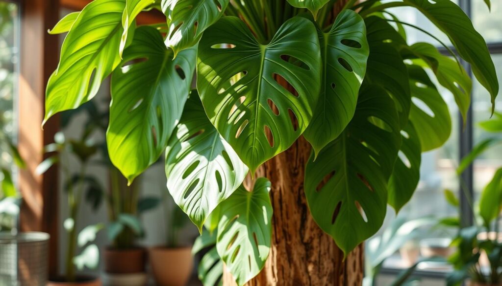 monstera plant totem