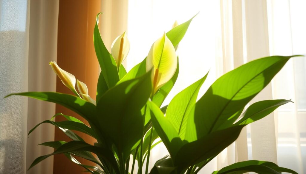 peace lily indirect sunlight