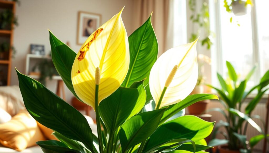 peace lily light exposure