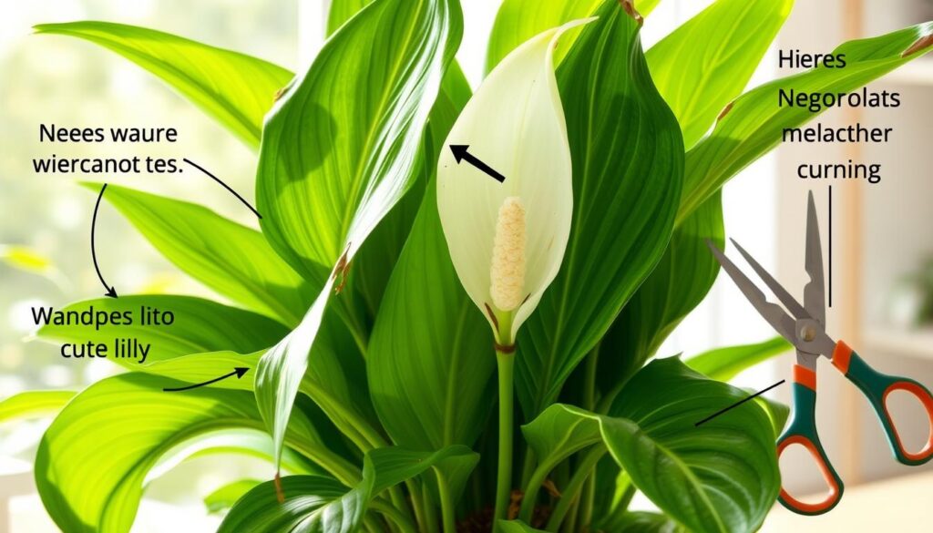 peace lily pruning mistakes