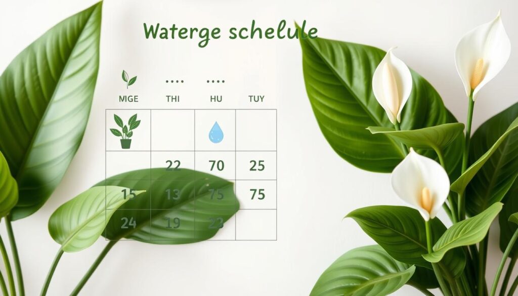 peace lily watering schedule