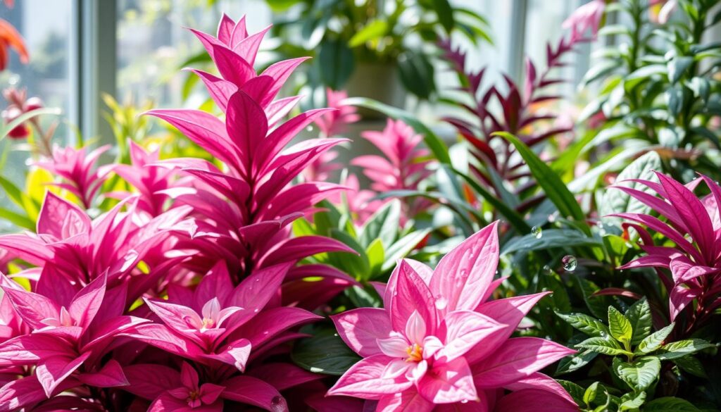 pink-leaved houseplants