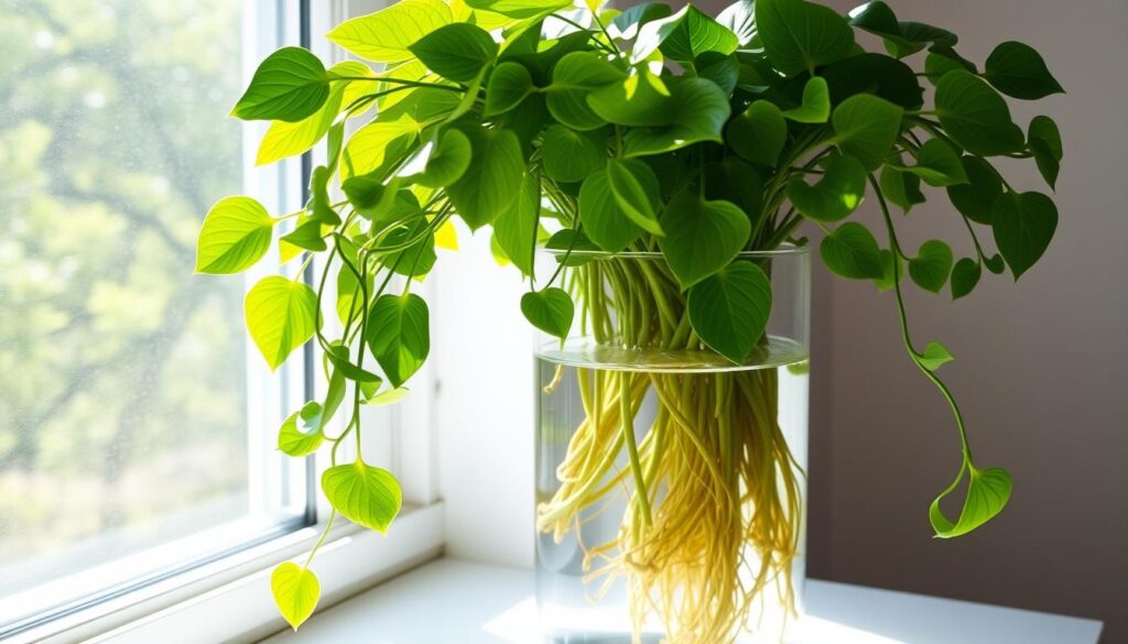 pothos plant in water