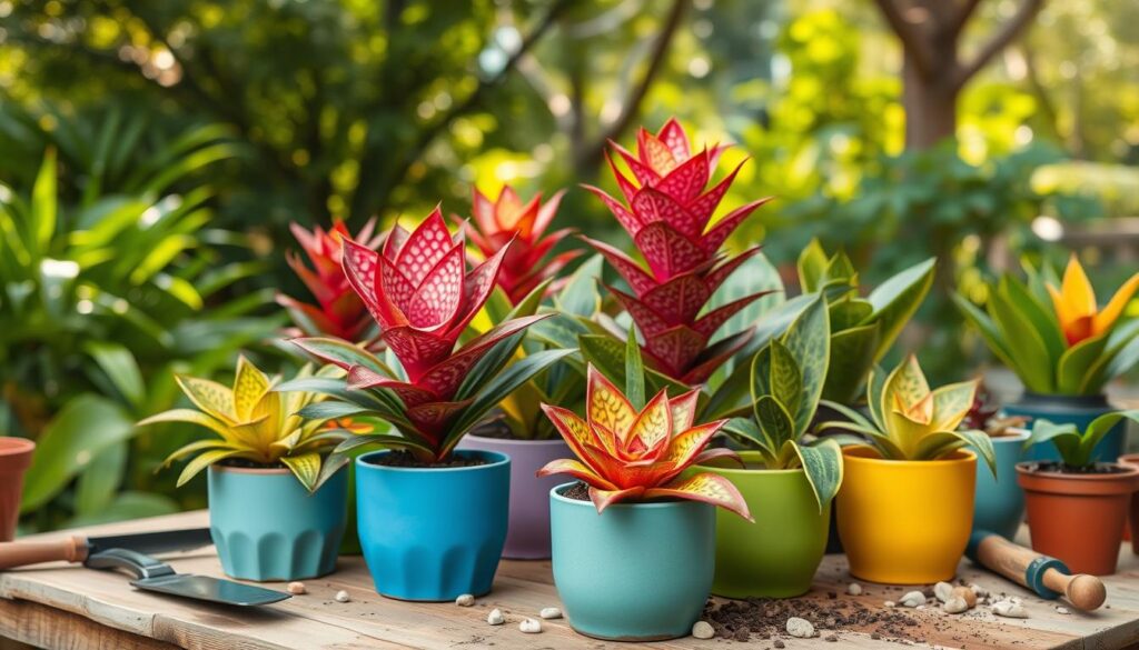 potting bromeliads