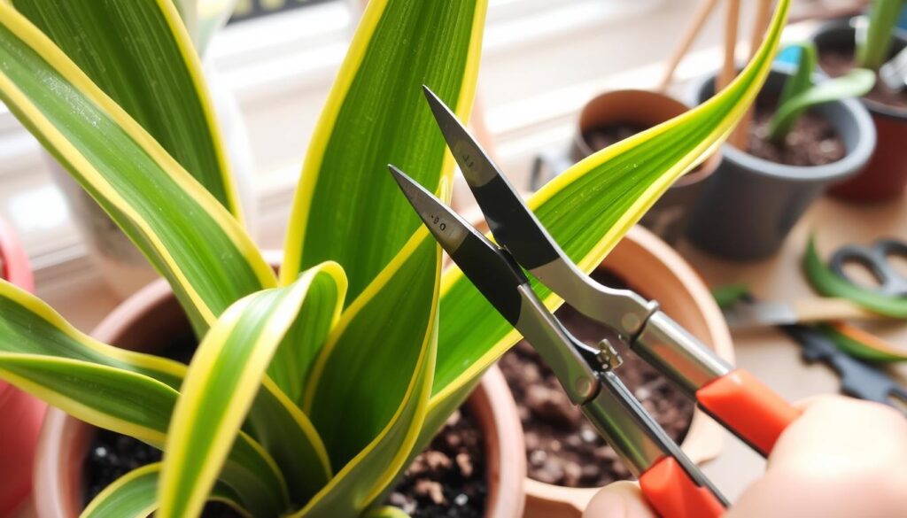 prune snake plant