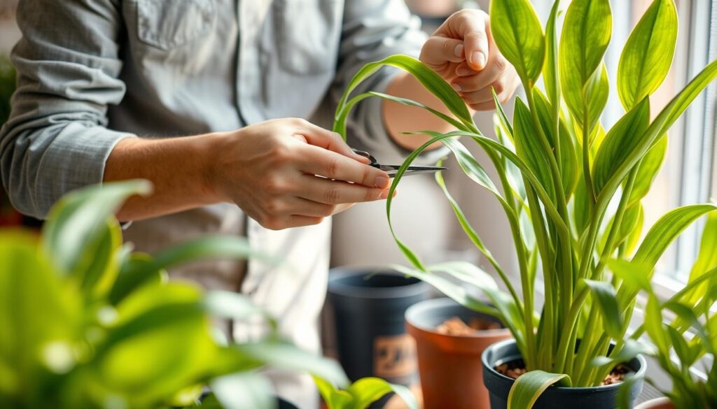 prune snake plant