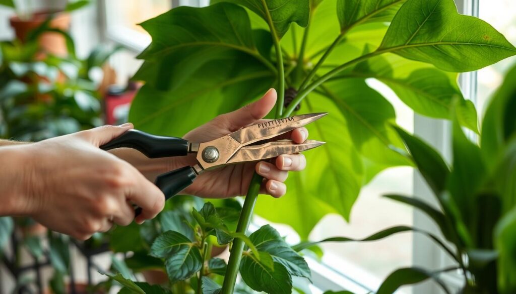 pruning umbrella plant