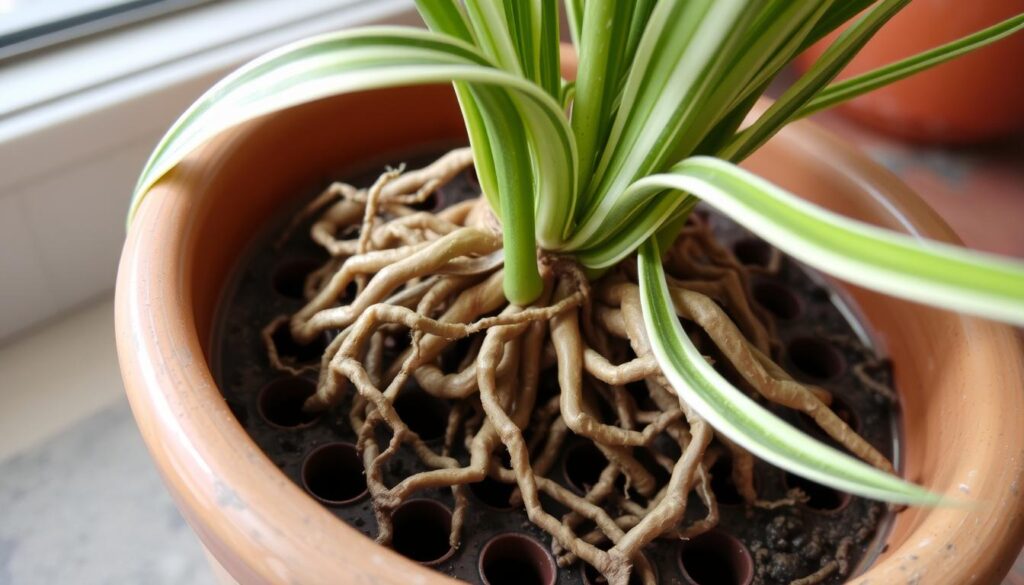 root bound spider plant