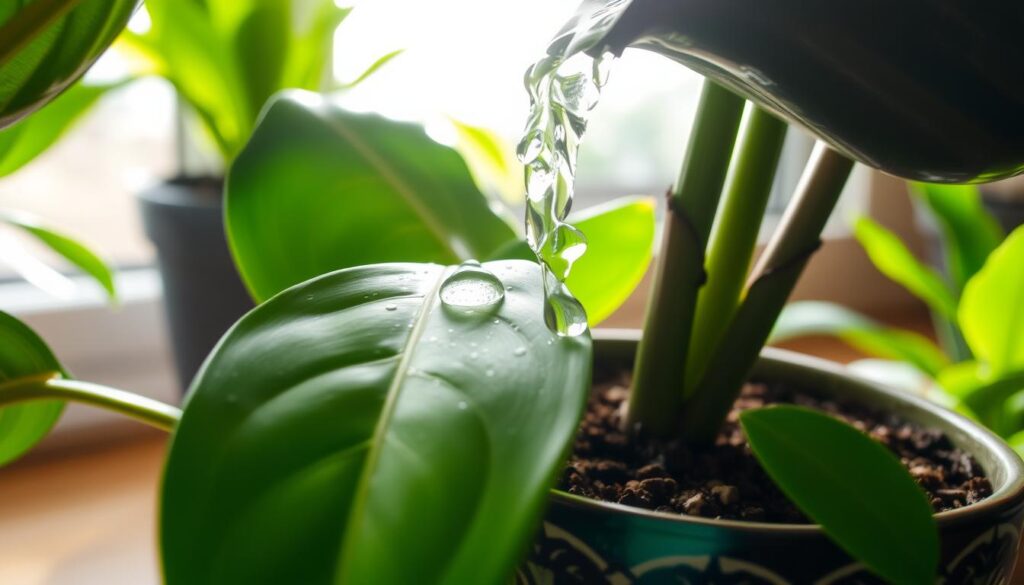 rubber plant watering