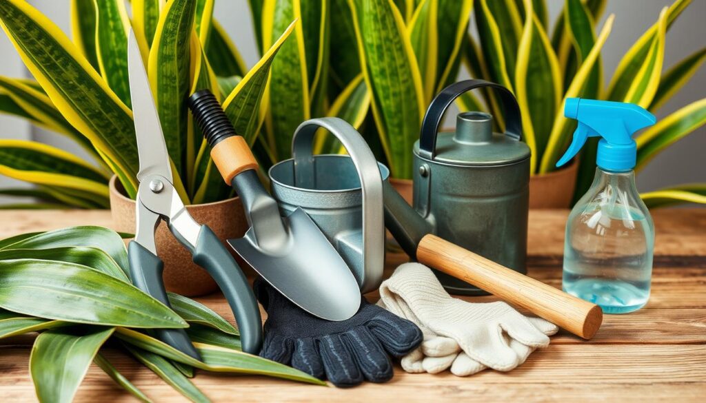 snake plant maintenance tools