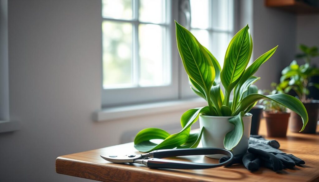 snake plant pruning