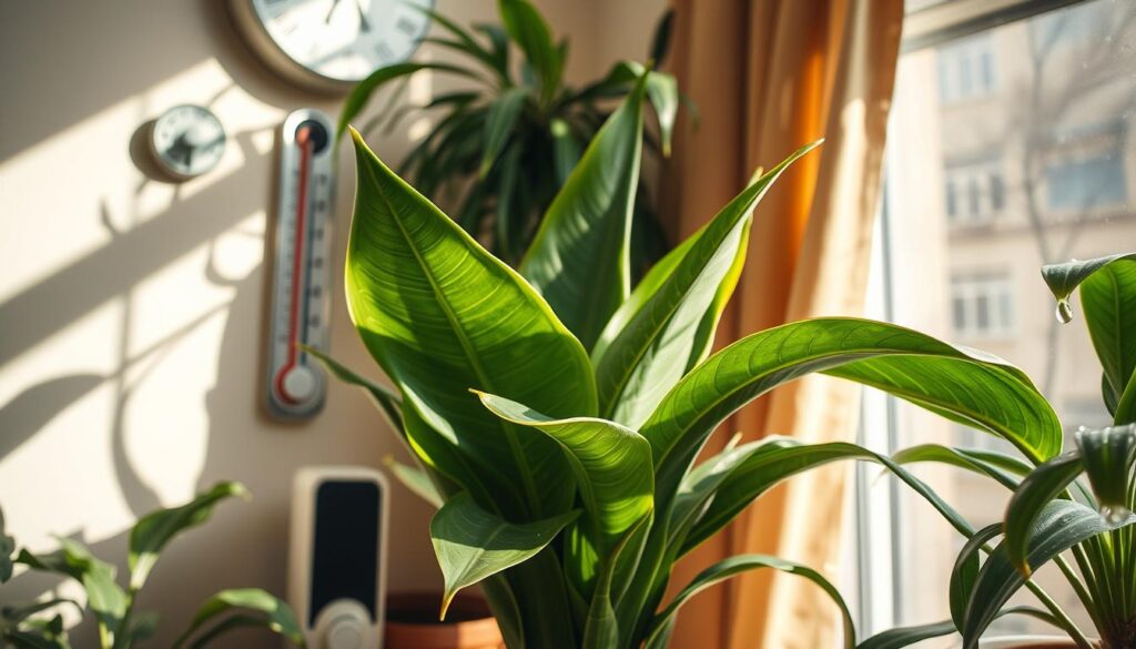 snake plant temperature and humidity