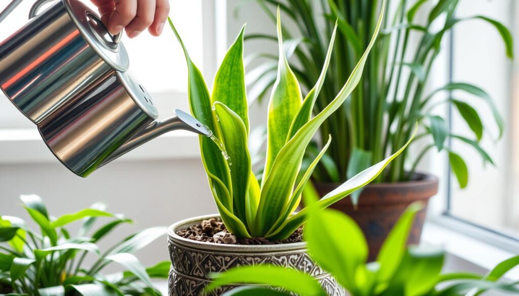 snake plant water