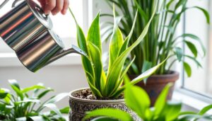 snake plant water