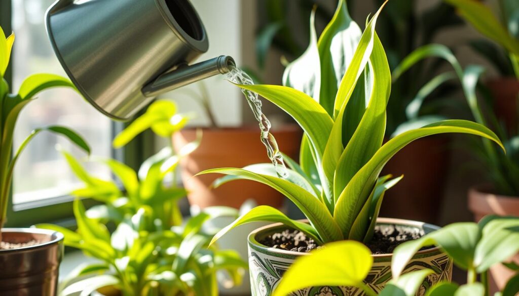 snake plant watering